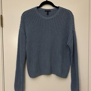 Eileen Fisher Blue Knit Crew Neck Sweater sz XS